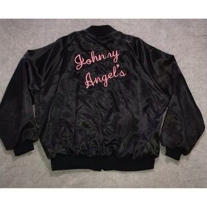Vintage 90s Pla-Jac Dunbrooke Bomber Satin Johnny Angel's Jacket USA XL Sandusky